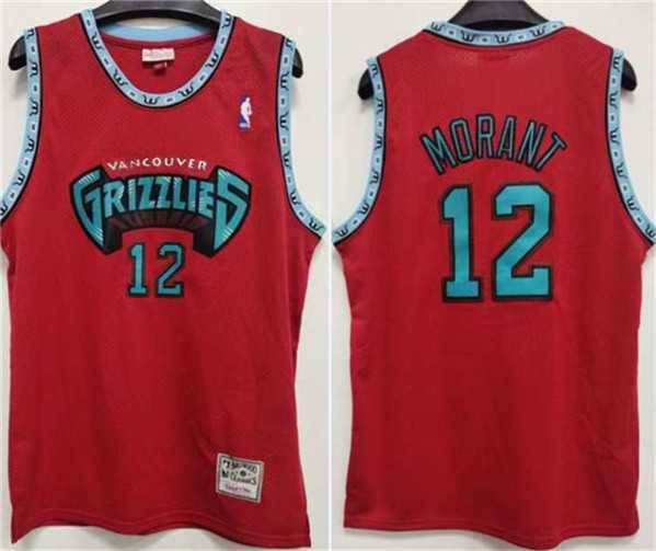 Men%27s Memphis Grizzlies #12 Ja Morant Red Stitched Jersey->memphis grizzlies->NBA Jersey